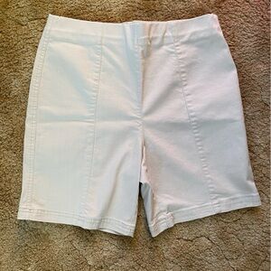 Womens Tan Intro Stretch Pull On Bermuda Shorts Size 8
